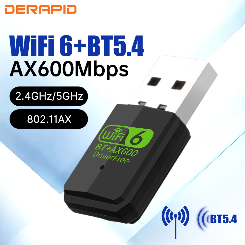 WiFi 6 AX600/AX900 Bluetooth 5,4 WiFi adaptador USB tarjeta de red inalámbrica 2,4G y 5GHz Wi-Fi para PC/portátil Win10/11 controlador gratis - imagen 2