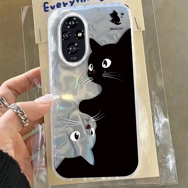 Funda de amor para niñas con lazo de mariposa y gato para Honor 200 X9 200 Lite Magic 4 Lite X5 Plus, funda para teléfono de PC