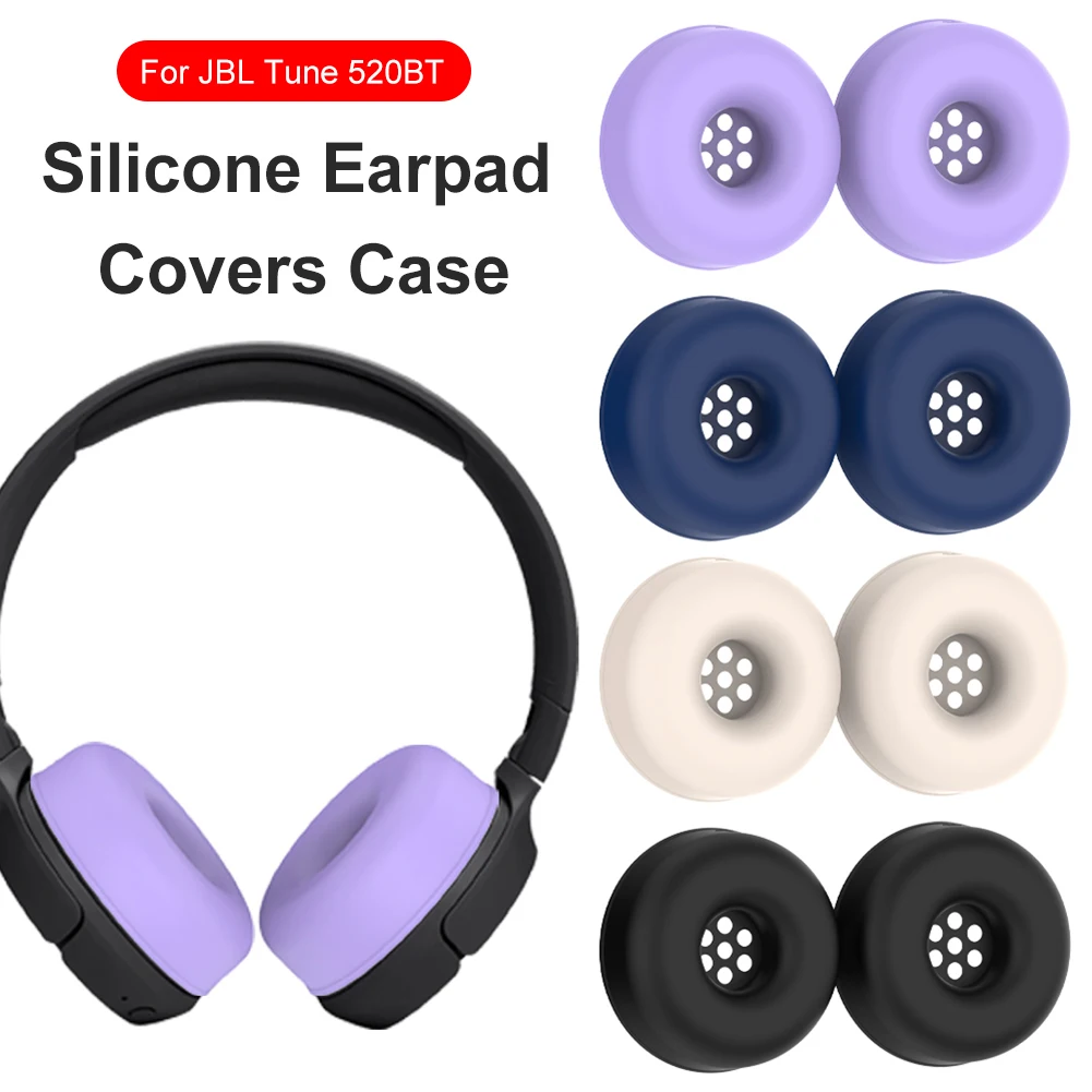 Fundas de silicona para auriculares JBL Tune 520BT, almohadillas para los oídos, cojines impermeables, antiarañazos - imagen 2