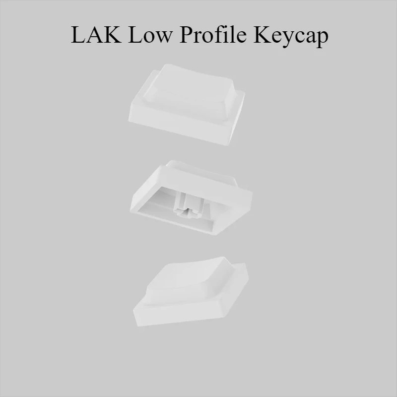 5/20 piezas LAK sin cortar blanco PBT teclas de perfil bajo 1U/1,5U/1,75U/2U/entrada/6,25U para teclado mecánico de eje bajo en forma de cruz