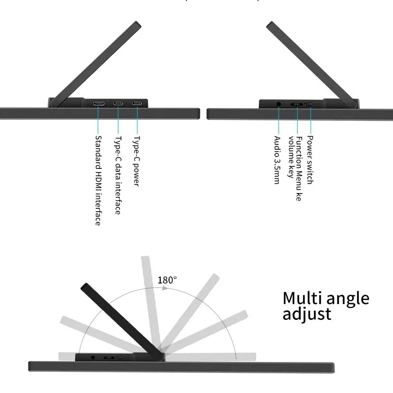 Monitor portátil con pantalla táctil de 15,6 pulgadas, ADS-IPS de 1920x1080P, 300cd/m2, pantalla extendida para ordenador portátil, XBox, PS4/ 5, Switch - imagen 5