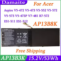 AP13B3K AP13B8K batería de repuesto para Acer Aspire V5 M5-583P V5-572P V5-572G R7-571 15,2 V 53WH