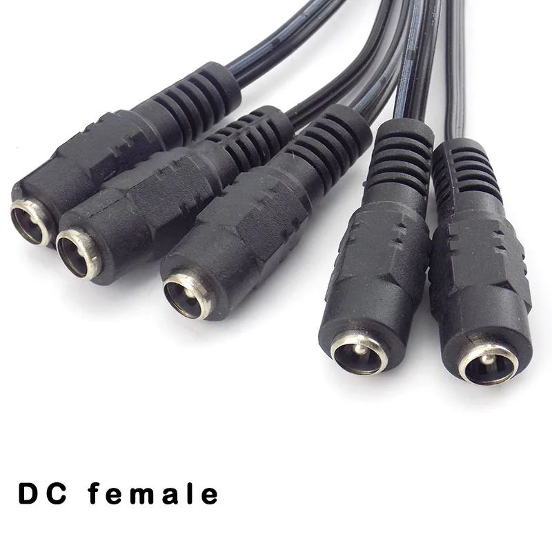 Conectores macho hembra de CC, Cable de alimentación para cámara de vídeo CCTV, adaptador de enchufe de Cable de extensión de seguridad de 12v, 2,1x5,5mm - imagen 5
