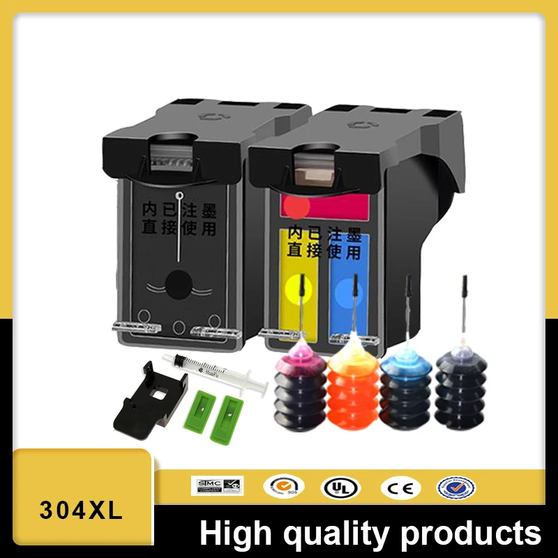 Cartucho de tinta 304XL para impresora HP 304 HP304, repuesto Compatible con Deskjet Envy 2620 3720 5000 5010 5012 5014 5020 5030 5034