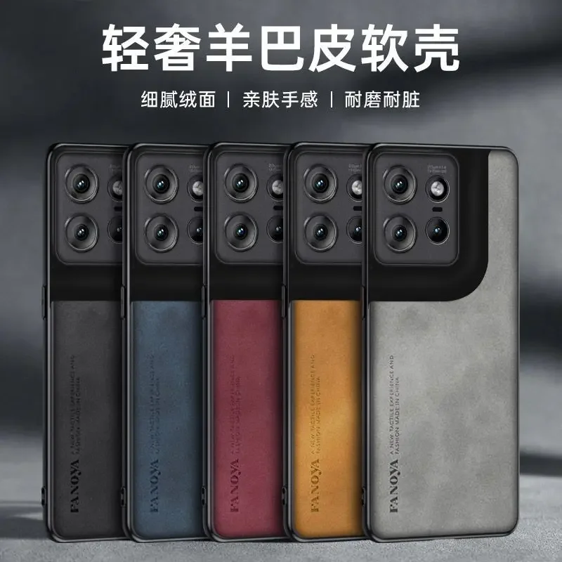 Para motorola moto Edge 50 ultra 50 pro 50 fusion X50 Ultra g75 g45 piel de oveja cuero a prueba de golpes soporte de silicona funda - imagen 3