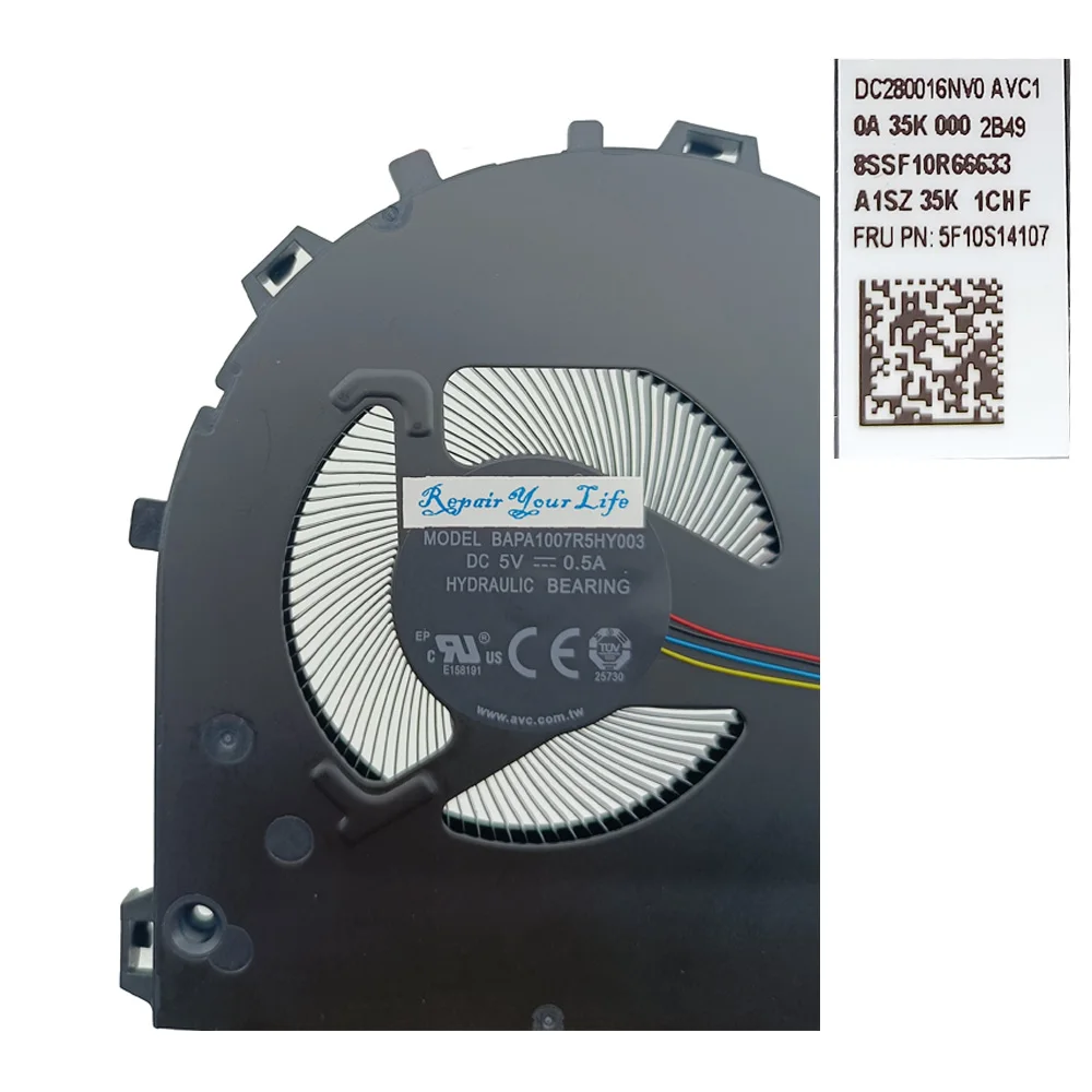 Ventilador de CPU para portátil Lenovo IdeaPad Slim 5 14IRL8 82XD 5-14IAH8 5 14IRU9 83FV BAPA1007R5HY003 5F10S14107 5F10S14106 - imagen 2