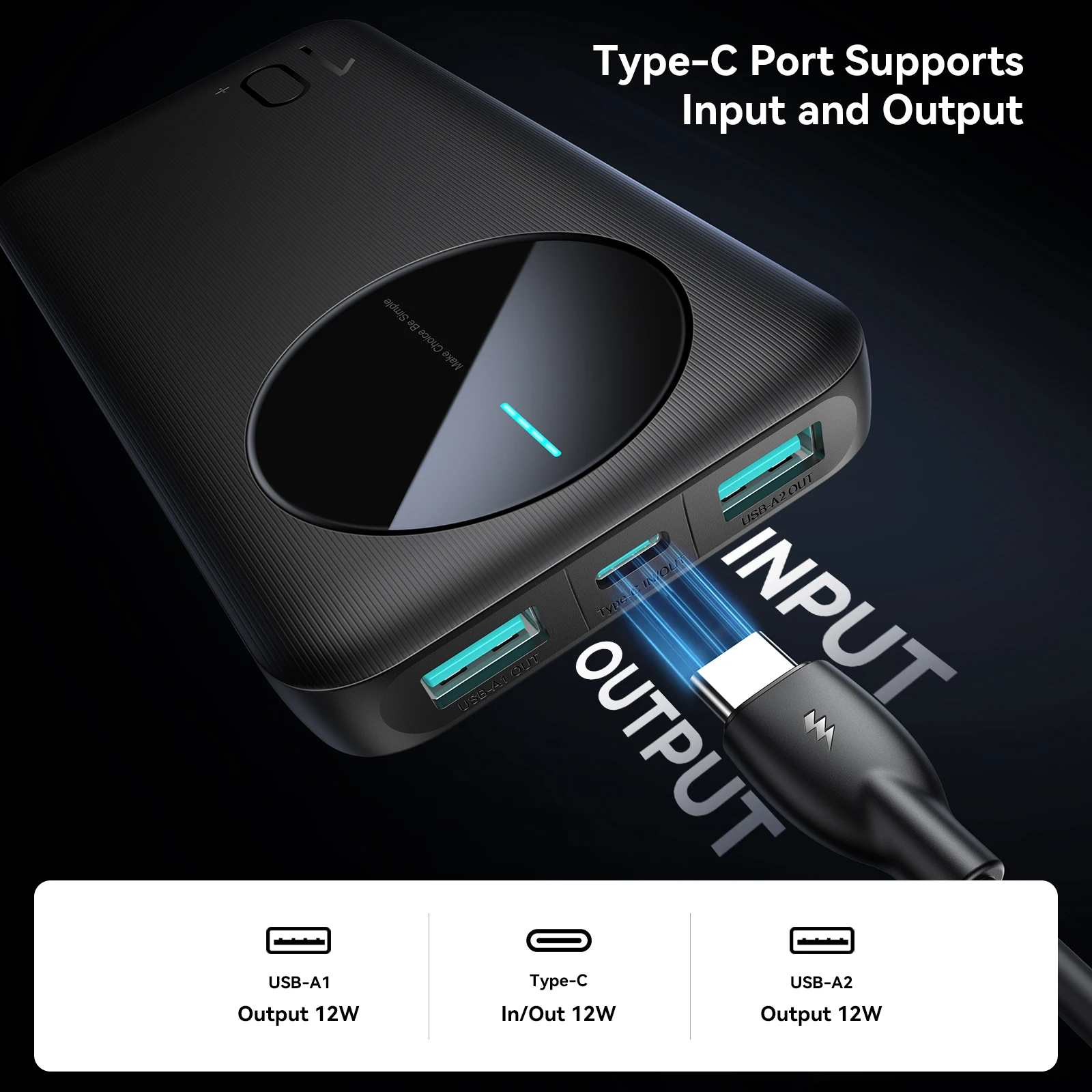 Joyroom 10000mAh Power Bank cargador de batería externo portátil ultrafino para iPhone 17 16 15 14 13 12 Pro Max para Samsung Galaxy - imagen 3