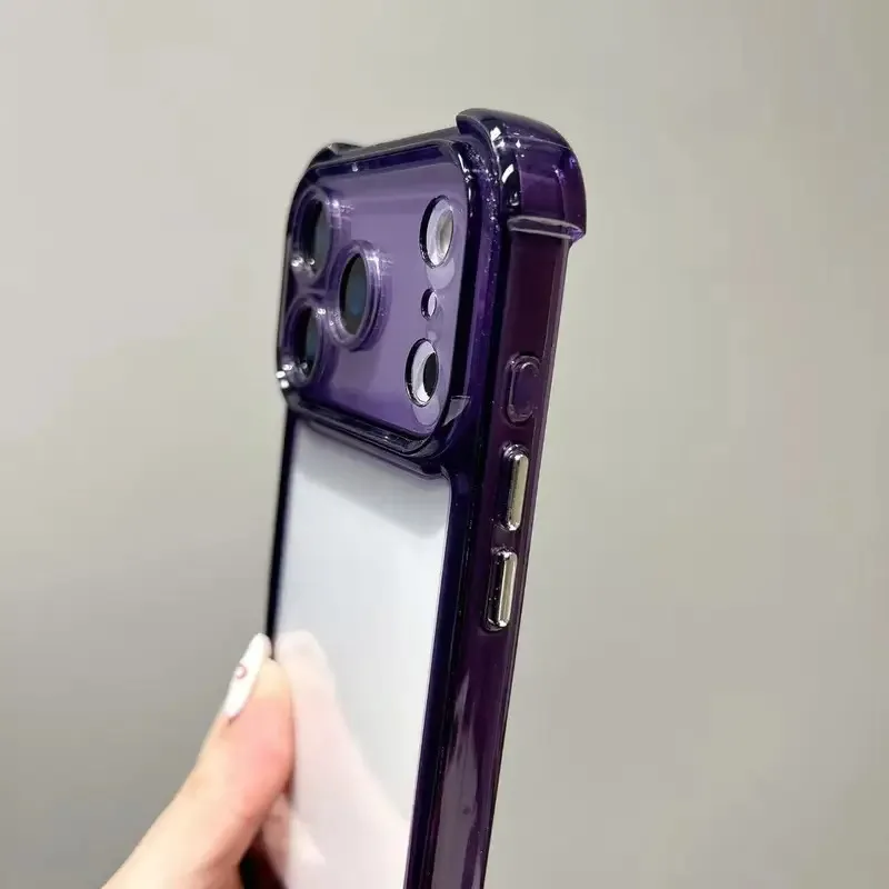 Funda de teléfono transparente a prueba de golpes de lujo para iPhone 17 Pro 16 15 14 13 12 11 17 Pro Max 17 Air Clear funda de parachoques suave - imagen 2