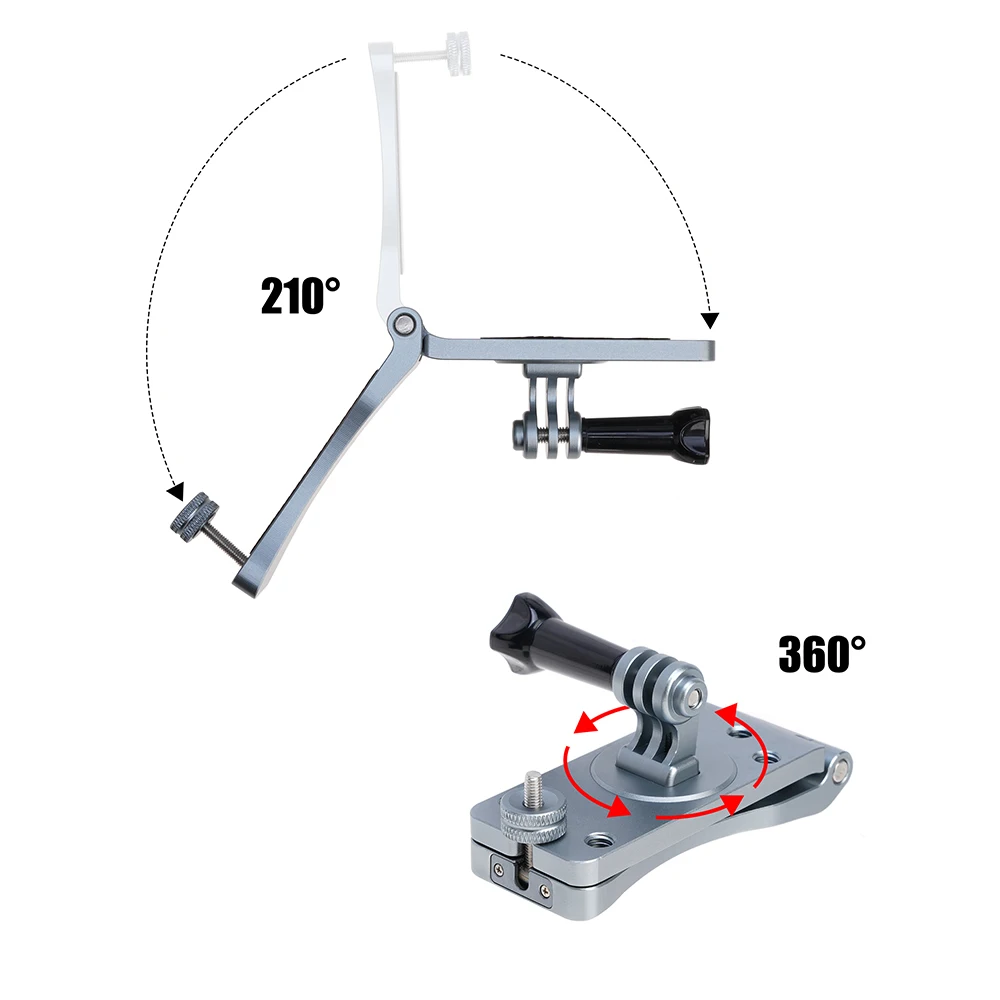 Para DJI osmo bolsillo de acción para Gopro serie para Yi Cámara de Acción hebilla cámara de movimiento Correa de cierre Base fija correa de Clip de aluminio - imagen 4
