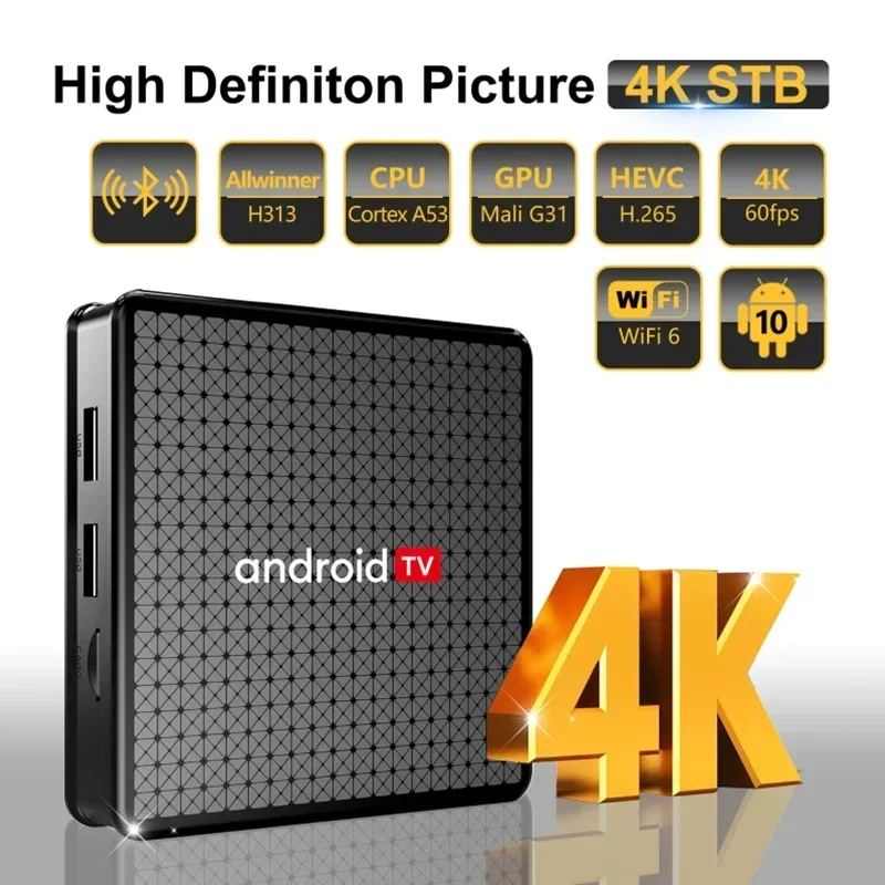 Dispositivo de TV inteligente X5 Allwinner H313, decodificador con Android 10,0, Reproductor Multimedia Inalámbrico, Wifi 1,5 + 8/2 + 16 GB, 10,0, EE. UU./UE/AU/Reino Unido - imagen 2