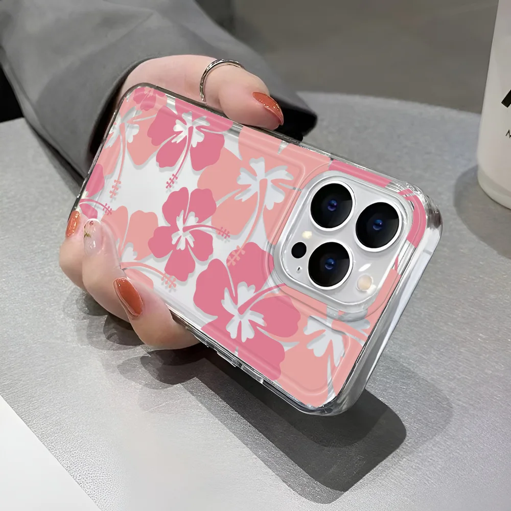 Funda transparente Simple con flores finas para iPhone 16 15 14 11 13 12 Pro Max Mini XR 15 14 16 Plus, funda a prueba de golpes para iPhone 13 - imagen 5