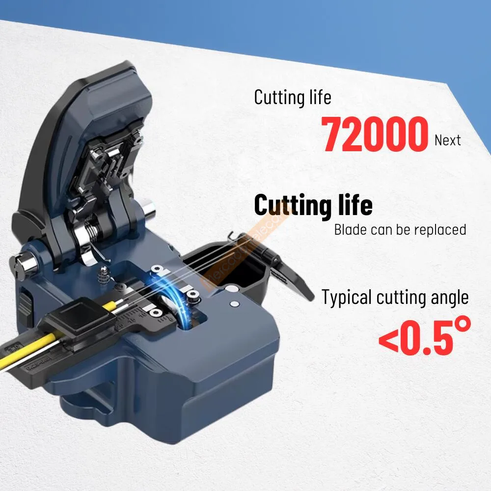JIlong KL-33F cuchillo de corte de empalme de fusión de fibra óptica de un solo paso de alta precisión para empalmador de fusión óptica 24 hojas de superficie - imagen 3