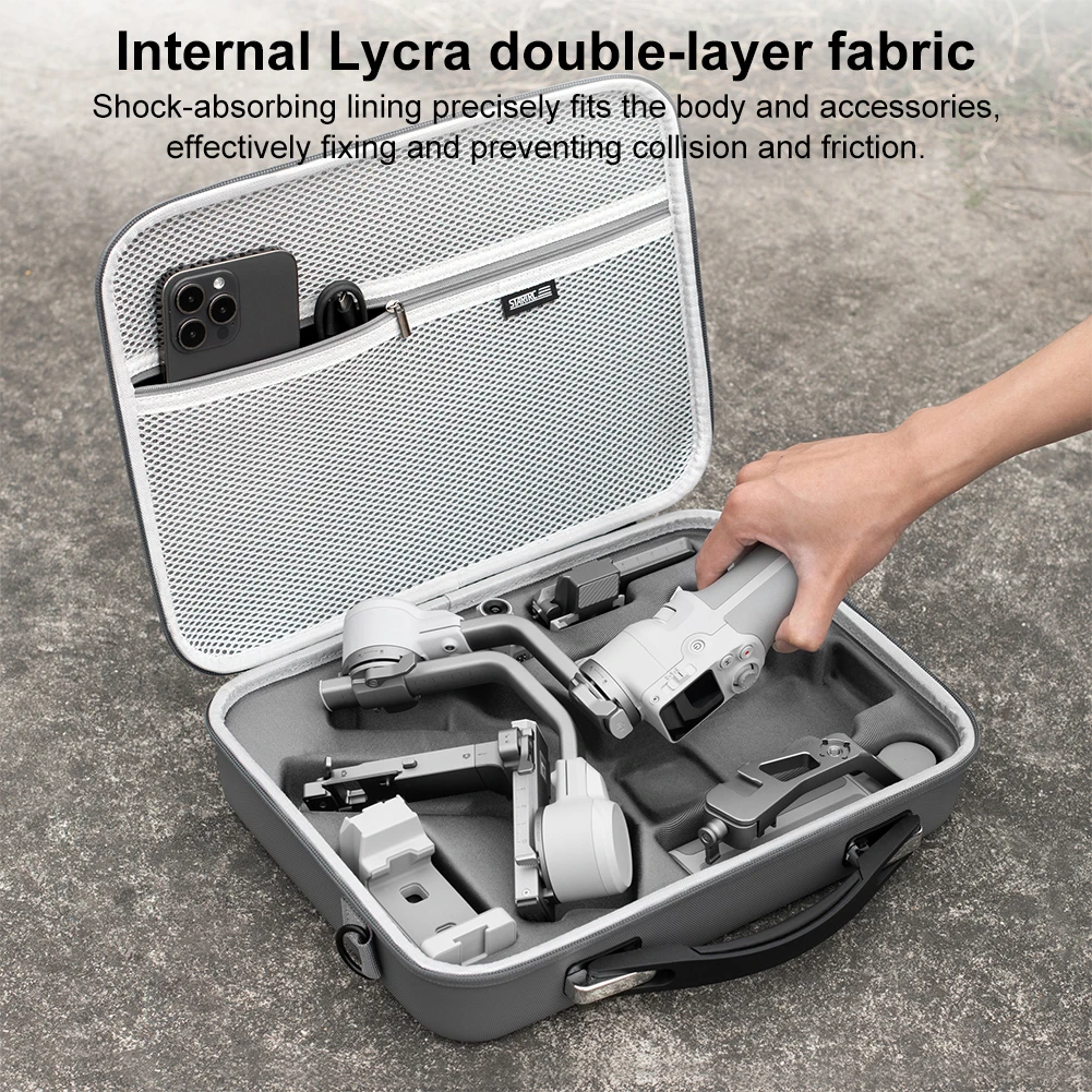 Para DJI RS4 Mini Estuche de transporte bolso de hombro de PU bolso de viaje protector antiarañazos para DJI Ronin 4 Mini estabilizador de mano - imagen 5