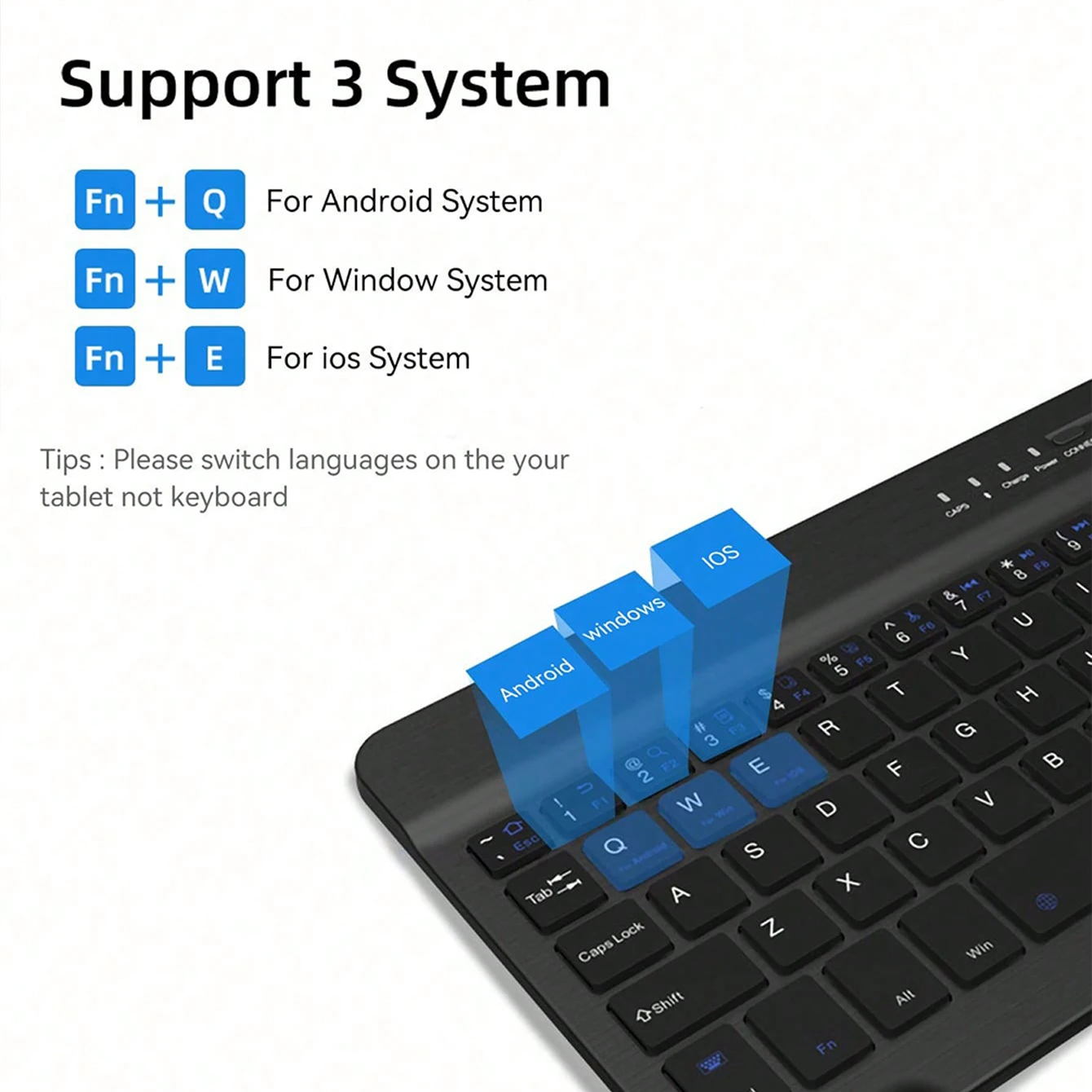 Teclado multilingüe para tableta Android 2025 iOS Windows ratón inalámbrico iPad Samsung Xiaomi Pad teclado Bluetooth recargable - imagen 5