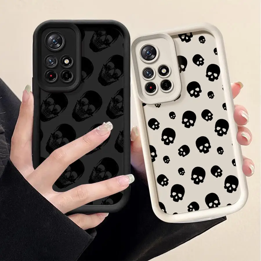 Funda de teléfono suave con calavera para Xiaomi Redmi Note 10S 12S 11 12 13 14 Pro Plus 11S 10 14 9 9s 13 - imagen 4