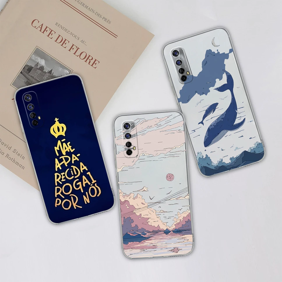 Para Realme 7 Pro 7i funda de teléfono encantador viñetas de animales suave delgada TPU cubierta de silicona transparente para Realme7 carcasa ligera Capa - imagen 3