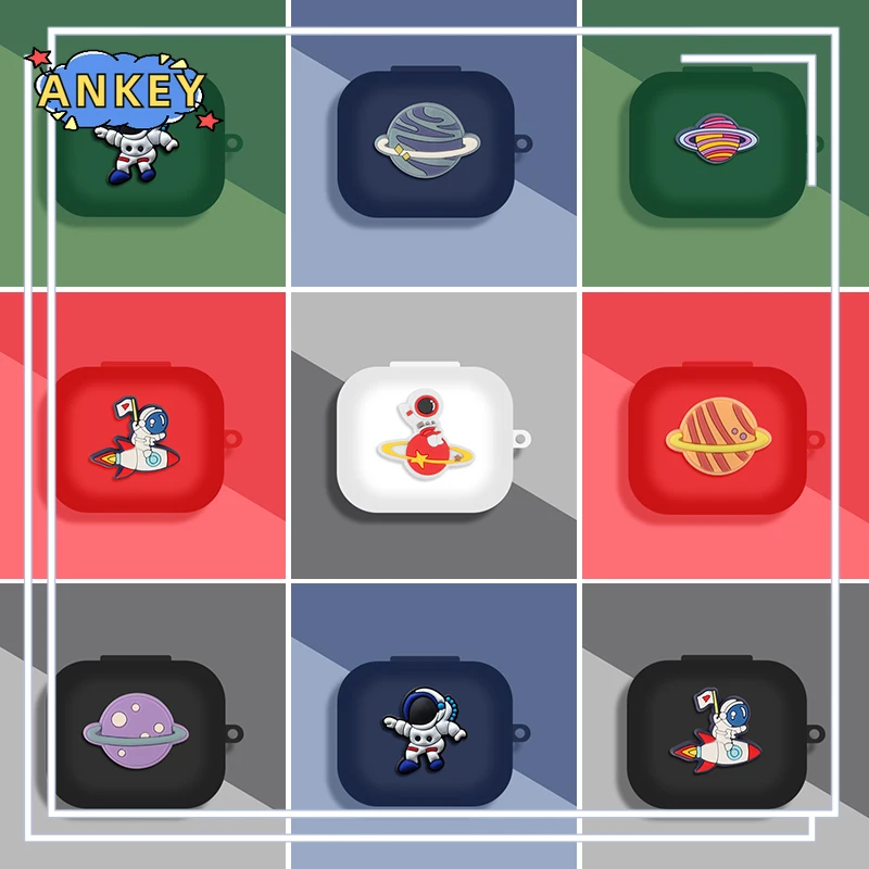 Para OPPO Enco X3i funda protectora astronauta anticaída silicona suave auriculares inalámbricos Bluetooth transporte