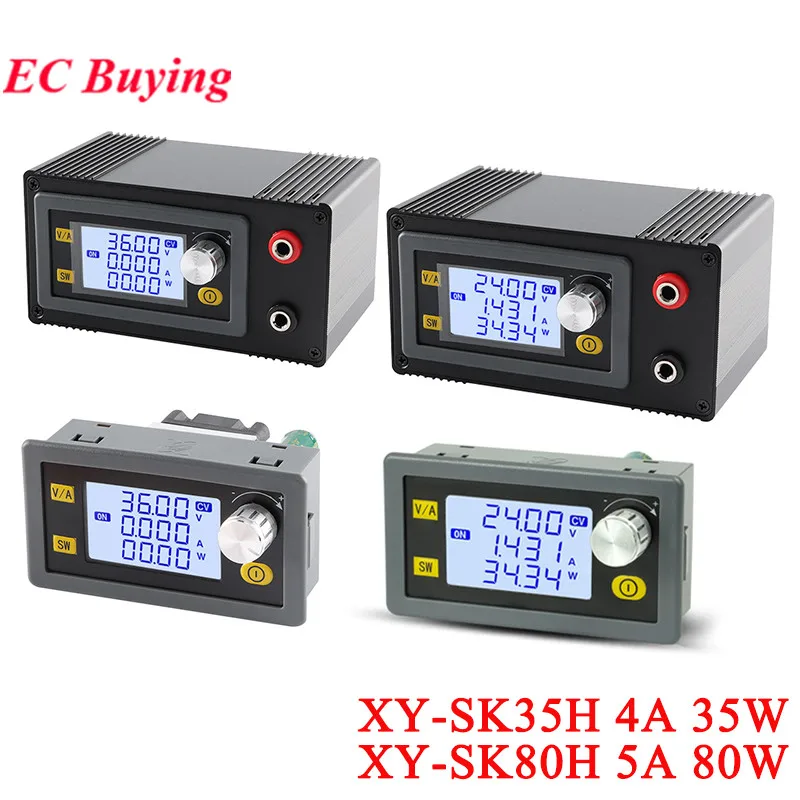 XY-SK35H 4A 35W XY-SK80H 5A 80W DC Módulo convertidor de potencia reductor/abajo ajustable CC CV 5,0 ~ 30V 6,0 ~ 36V cargador Solar