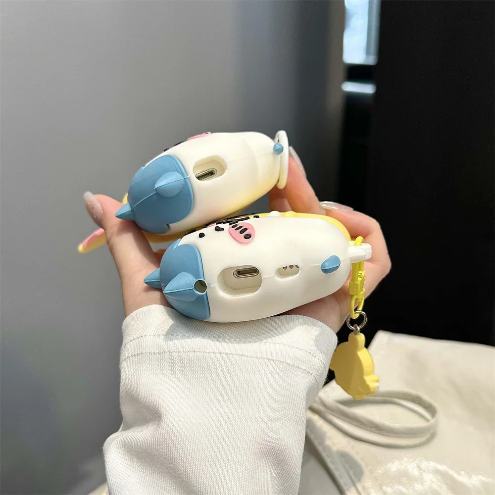 Funda Chiikawa Hug para Airpods Pro 2, Funda protectora de silicona con dibujos animados 3D para auriculares Airpods 4, Funda para niños - imagen 4
