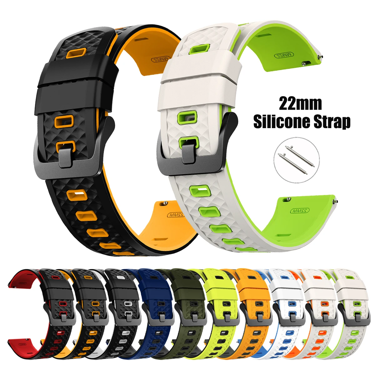 Para SUUNTO Run Sports Band 22mm Correa de reloj para SUUNTO RACE S/ OCEAN /VERTICAL/5 9 PEAK PRO Correa pulseras pulsera de silicona