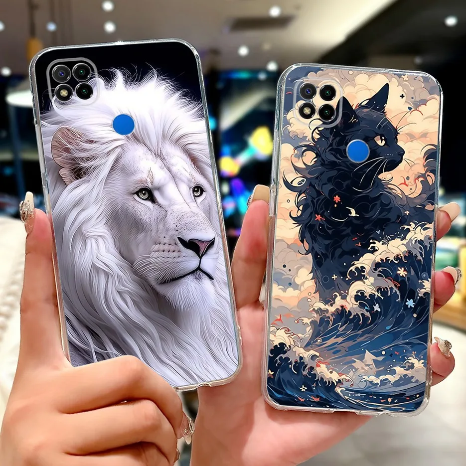 Para Xiaomi Redmi 9C funda colorida flores pintadas funda de teléfono de silicona suave para Xiaomi Redmi 9C NFC Redmi9C bolsas de cubierta trasera - imagen 2