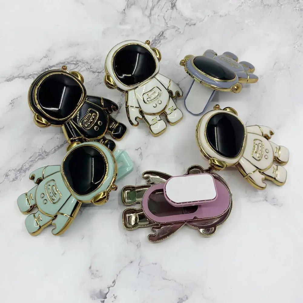 Soporte de escritorio creativo antigrietas para teléfono, multifuncional, plegable, astronauta, portátil