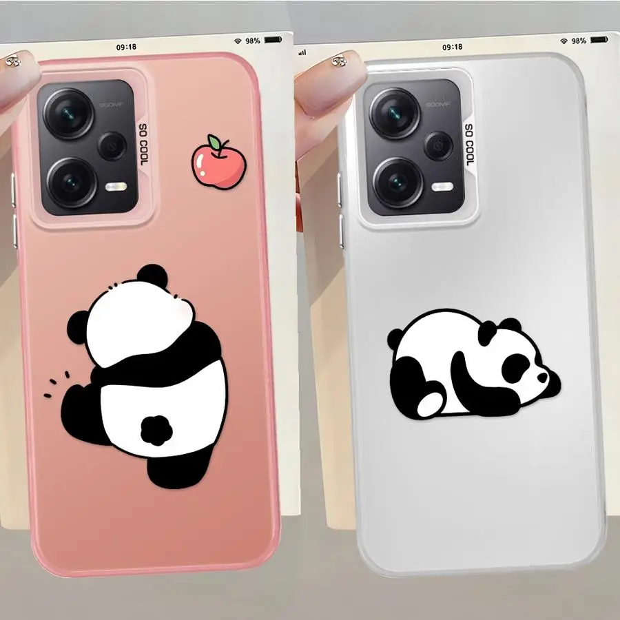 Funda trasera de teléfono para Xiaomi Redmi 9C 13C 10C 14C 12C A5 A1 A2 Plus K60 9T lindo Panda de dibujos animados