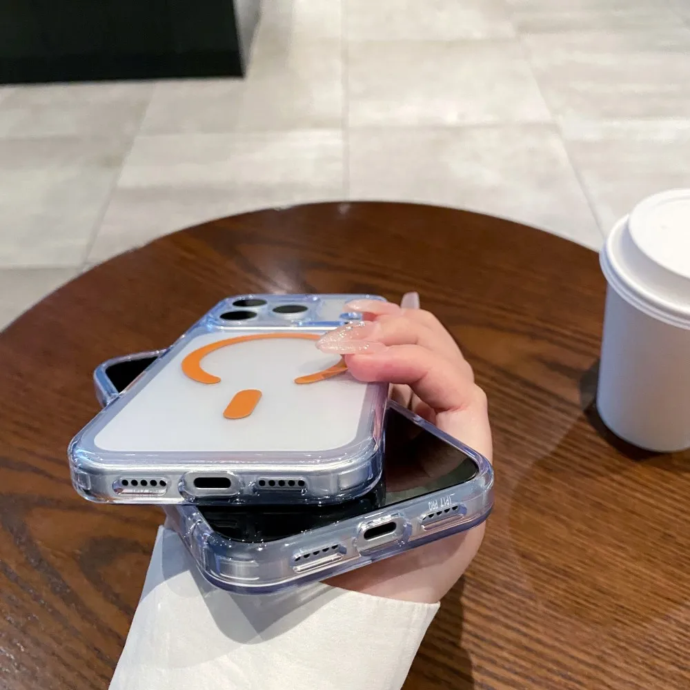 Para Apple iphone 17 Pro Max funda dura transparente magnética Magsafe funda protectora trasera para iphone Air 17Pro carcasa de teléfono - imagen 4