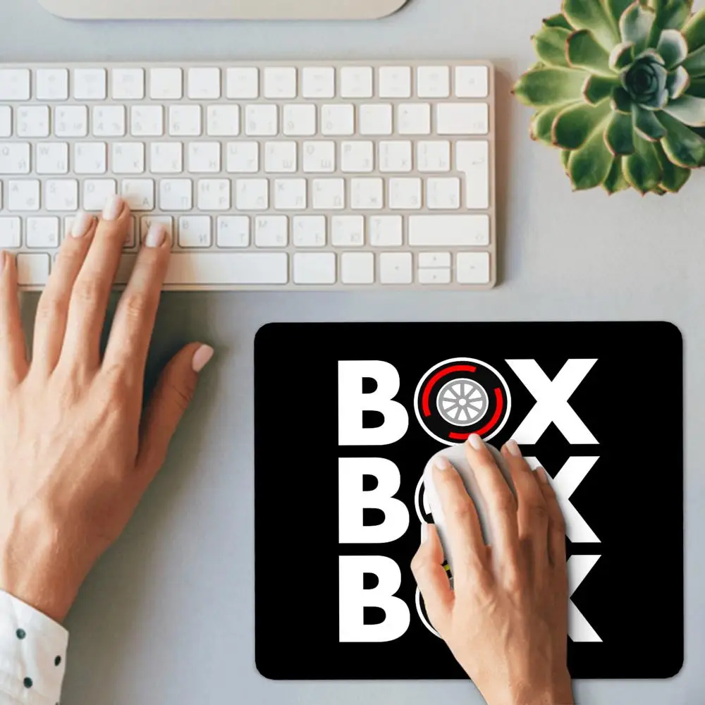 Alfombrilla de ratón de Anime, caja F1, neumático compuesto, texto blanco, alfombrilla de goma para ordenador portátil, Pc, Accesorios de ordenador - imagen 2