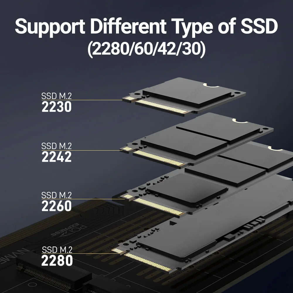 Tarjeta adaptadora JEYI NVMe NGFF y mSATA SSD PCIe 4,0/3,0, convertidor 3 en 1 M.2 NVME a PCIE/M.2 SATA SSD a SATA III/mSATA a SATA - imagen 4