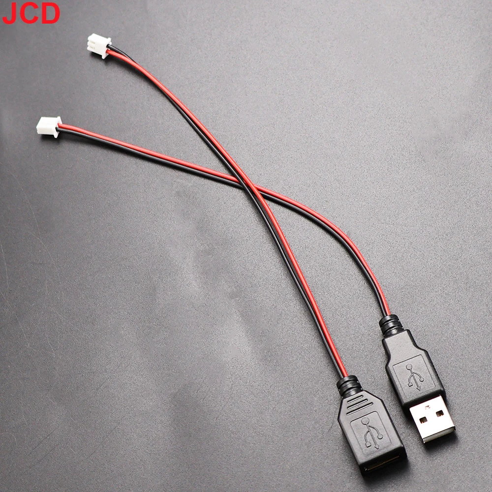 JCD, 1 pieza, cabezal USB macho y hembra a cable Terminal de XH2.54-2P, toma de corriente de 2 núcleos, accesorios DIY para cable Terminal PH2.0 - imagen 3