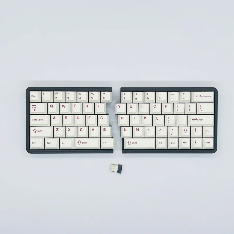 Kit de teclado inalámbrico dividido W64, teclado ergonómico dividido personalizado de 2,4G, teclado para juegos con VIAL de intercambio en caliente, accesorios de cambio izquierdo - imagen 2