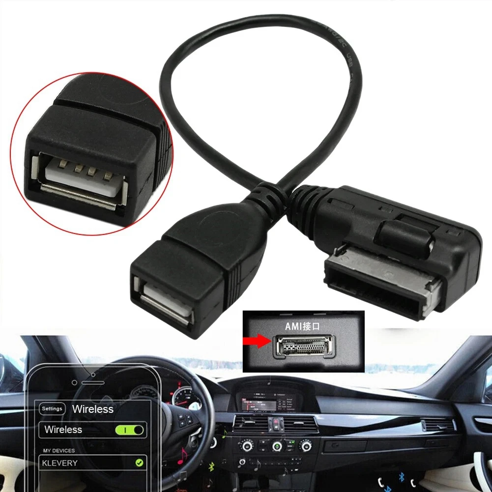 Cable auxiliar USB música MDI MMI AMI a USB interfaz hembra Audio adaptador auxiliar Cable de datos para VW para Audi A6L Q5 Q7 A8 S5 A5 A4L A3 - imagen 4