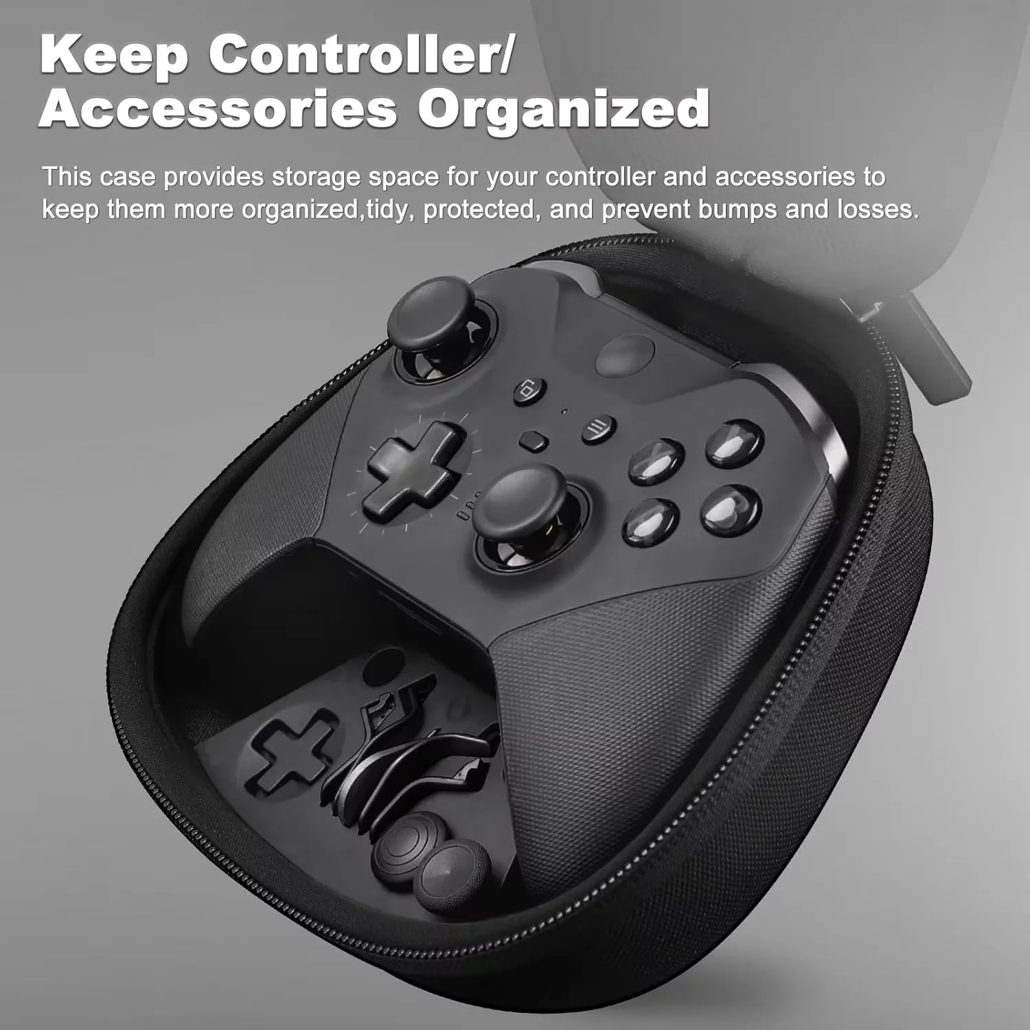 Paquete completo de componentes para Xbox Elite Controller Series 2, funda de transporte, soporte de cargador tipo C, paletas de botón de Metal - imagen 4