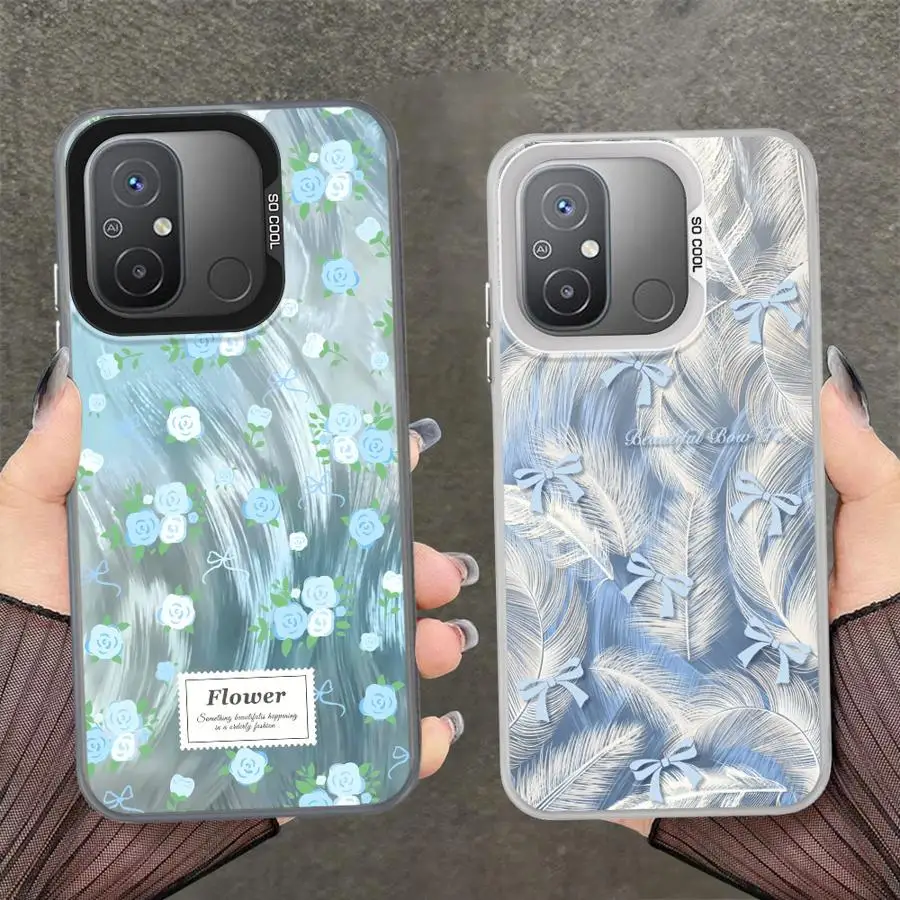 Funda de mariposa y flor para Xiaomi Redmi 14C 9T A5 12C 13C A1 A2 Plus 10C K60 9C, funda trasera para teléfono - imagen 2