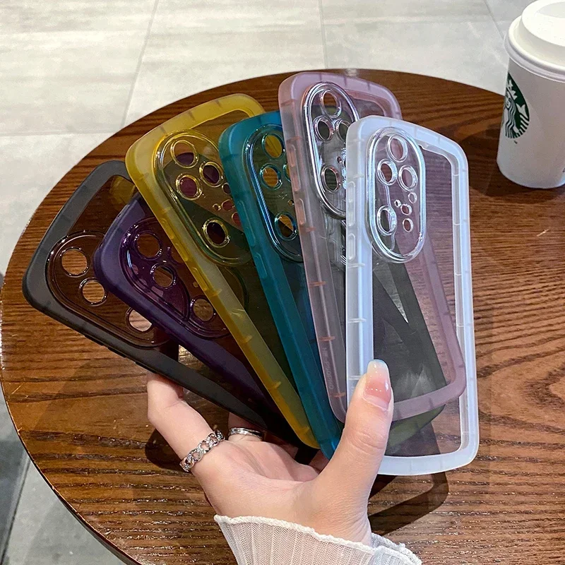 Para Huawei P70 P60 P50 P40 Pro Mate 60 Nova 9 Honor 100 90 Lite 70 funda protectora de cámara mate transparente suave parachoques a prueba de golpes - imagen 5