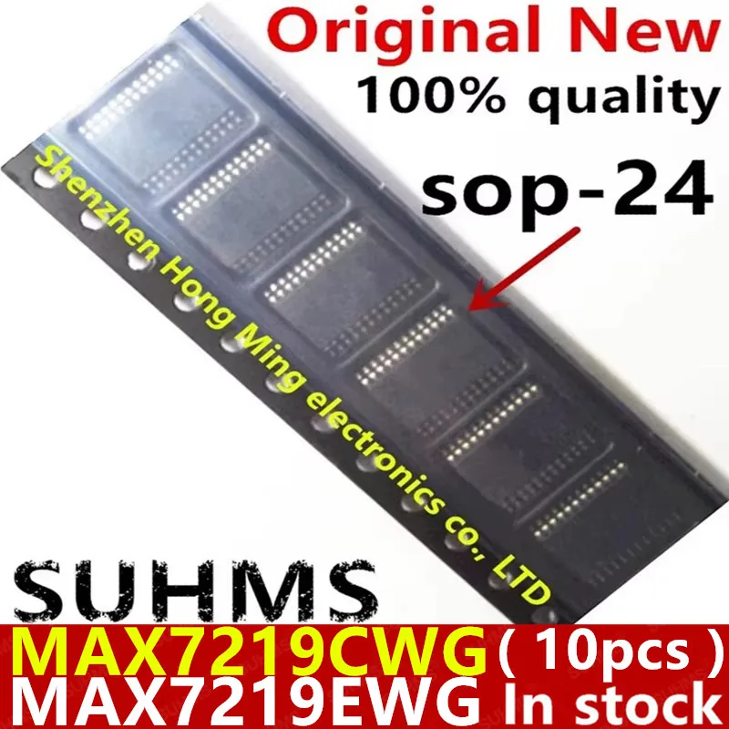(10 piezas) 100% nuevo MAX7219 MAX7219CWG MAX7219EWG sop-24