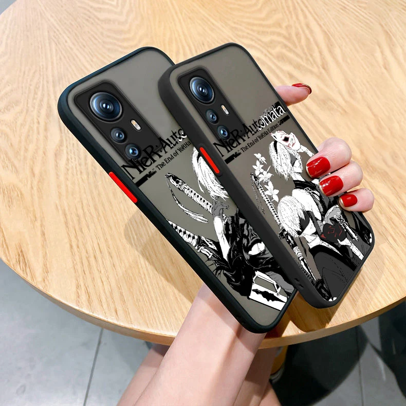 NieR Automata funda de teléfono de Anime para Redmi Note 13, 12, 11, 10 Pro Plus, Pro S T, 5G, cubierta translúcida mate esmerilada - imagen 5