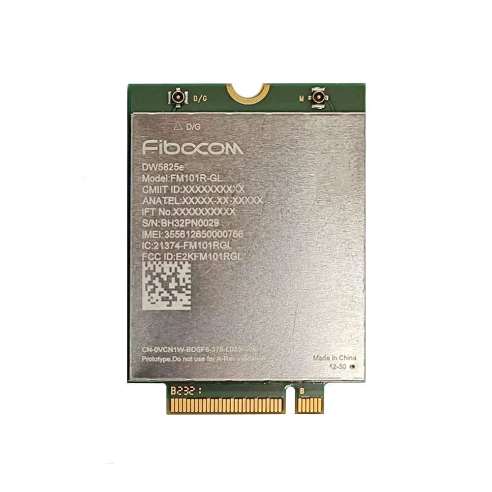 Módulo Fibocom SDX12 FM101R-GL DW5825e LTE Cat12 para portátil Dell Latitude 3550 7350 7450 5550 5450 5350 Precision 3591 3490