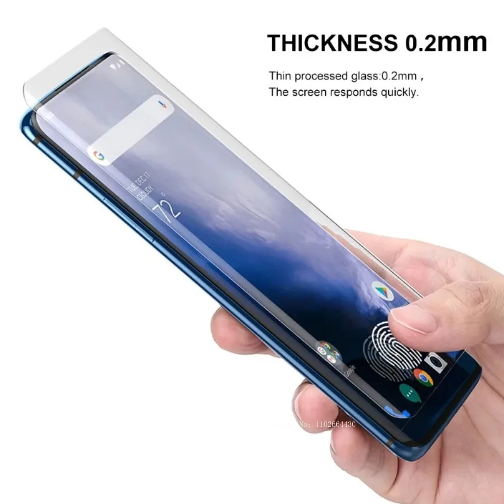 Pegamento completo líquido UV 9H HD vidrio templado para OPPO Find X2 X3 X5 X6 Neo X7 Ultra Reno 3 4 5 6 7 9 10 11 12 Pro Protector de pantalla - imagen 2