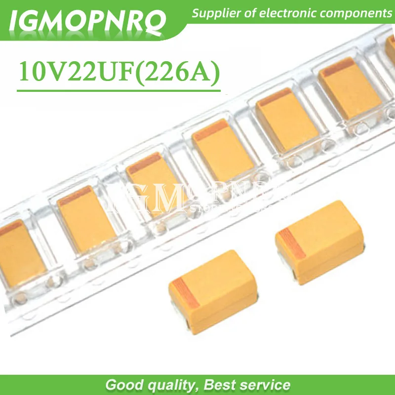 20 piezas A 3216 22uF 10V 226A SMD condensador de tantalio 10V22UF capacitancia nuevo original IGMOPNRQ