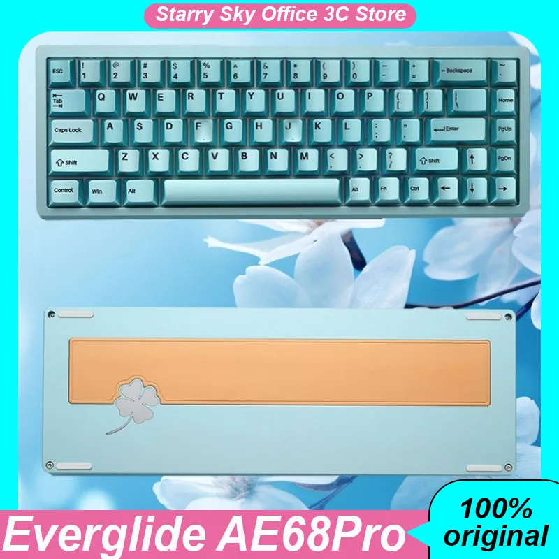 Nuevo teclado Everglide AE68Pro, eje magnético, posición Original de doble lámpara RT0.001MM/ADC, conexión directa, teclados para PC Esports