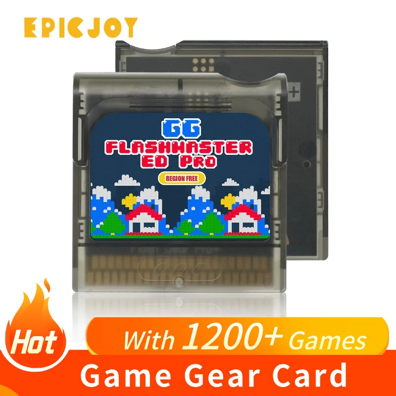 2025 nuevo 1200 en 1 Game Gear FlashMaster carrito de juegos GG Pro + cartucho de juego con tarjeta TF 8G para consola Sega Game Gear GG