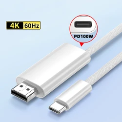 Cable USB-C a HDMI 4K 60Hz con Carga Rápida 100W