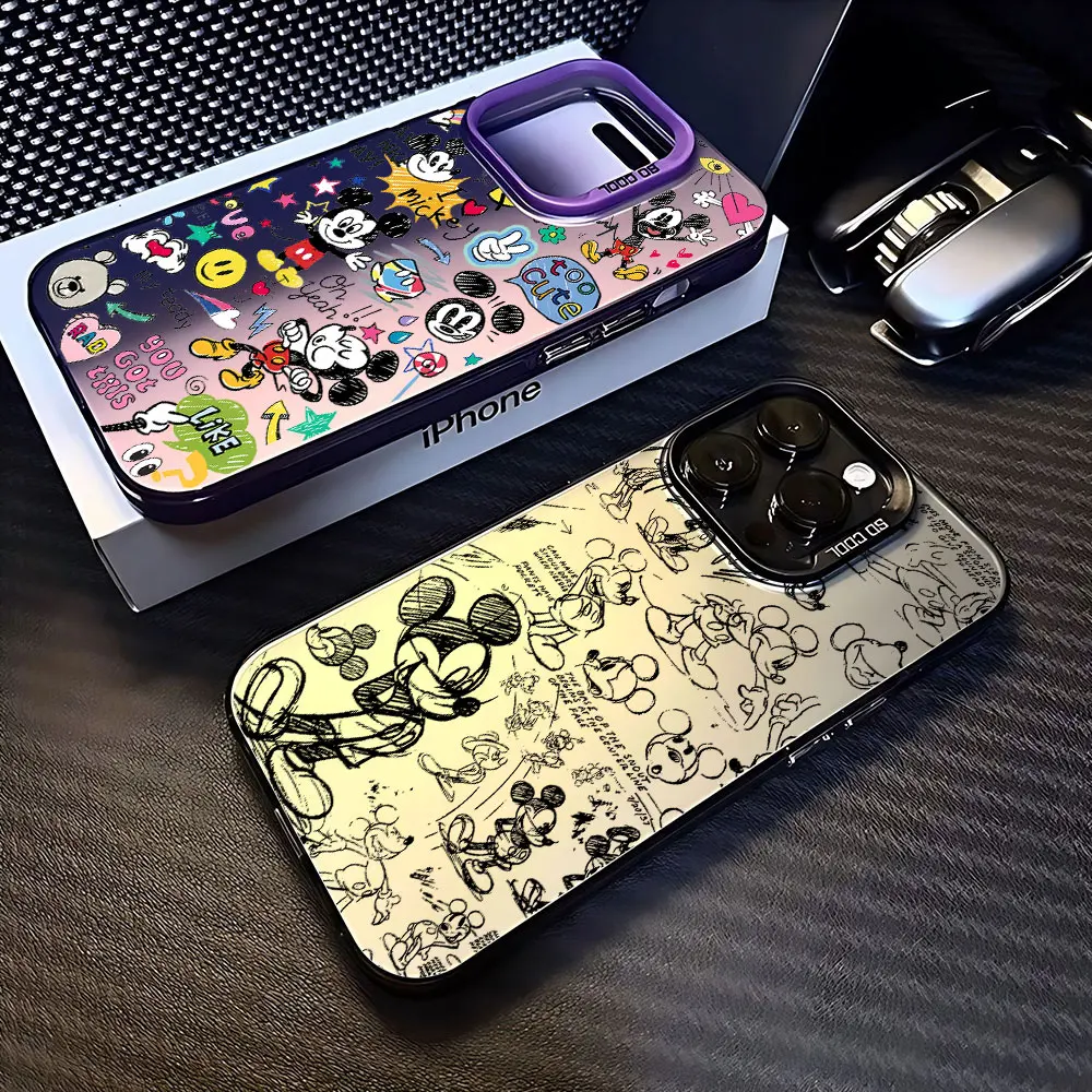 Funda de teléfono Graffiti Ins Mickeys Mouse para Oppo Reno12 Reno11 Reno10 Reno8 Reno7 Reno6 Reno5 Z F T Pro Plus 5G, funda trasera mate - imagen 3