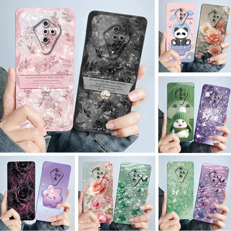 Para Vivo S1 Pro funda de teléfono Vivo 1920 funda de moda simplicidad flor carcasa de silicona líquida para Vivo V17 Rusia X50 Lite Fundas