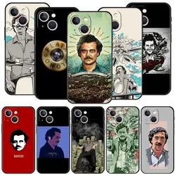 Funda Silicona iPhone Narcos Pablo Escobar Negra Antigolpes