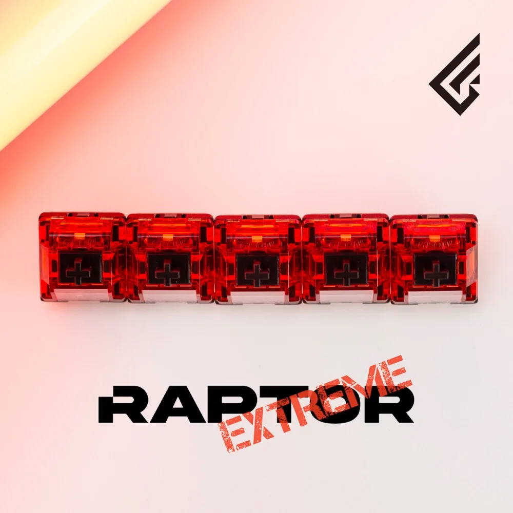 Geonworks Raptor Extreme RGB interruptor lineal prelubricado/sin lubricado 0,9mm previaje eje personalizado de 5 pines para interruptor de teclado mecánico - imagen 4