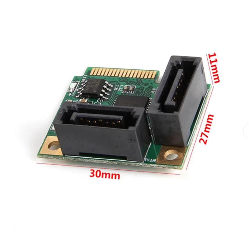 Mini tarjeta elevadora PCI-E a SATA3.0, convertidor M.2 PCI-E 2,0, tarjeta de expansión de llave B + M, tarjeta adaptadora SSD 2/4 SATA 3,0 - imagen 5