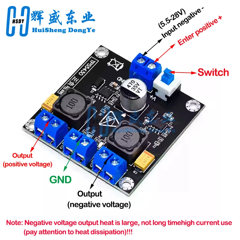 Módulo de fuente de alimentación dual positiva negativa TPS5430 con conmutación ±5V ±12V ±15V Placa de fuente de alimentación de salida - imagen 4
